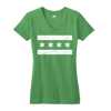 Chicago Flag t-shirt women's green and white | Chicago Irish shirt | Bandwagon Champs