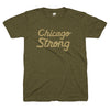 Chicago Strong army green tee | Bandwagon Champs