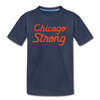 Chicago Strong navy and orange kids youth shirt | Bandwagon Champs